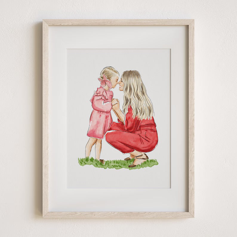 Retrato Personalizado de Familia - Hechas a Mano