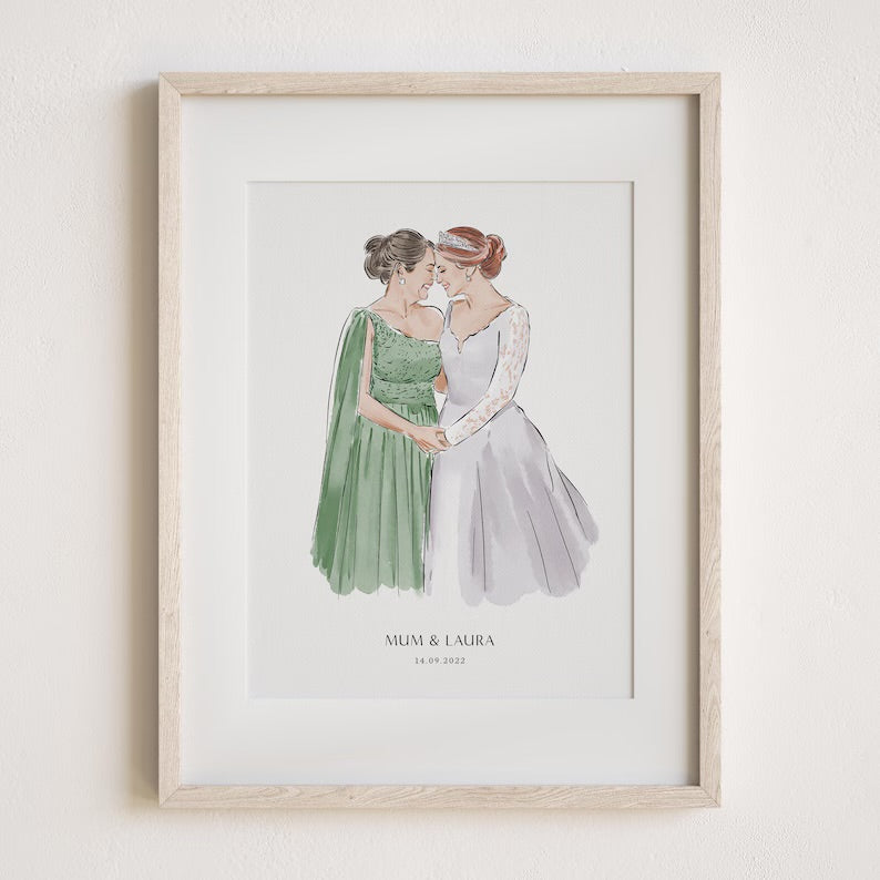 Retrato Personalizado de Familia - Hechas a Mano
