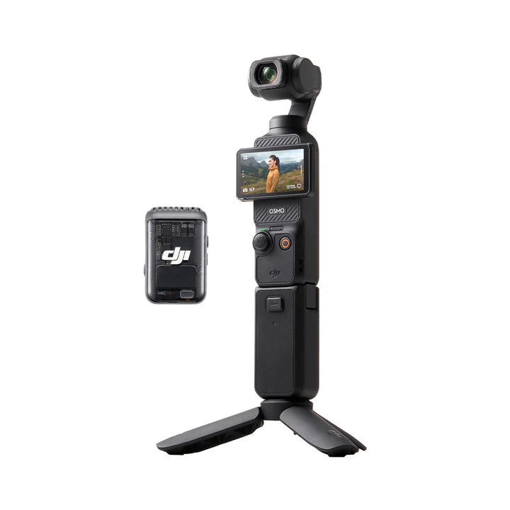 DJI Osmo Pocket 3 Creator Combo, cámara de vlogging con CMOS de 1 pulgada, video 4K/120fps, estabilización de 3 ejes, seguimiento de rostro/objeto, enfoque rápido, micrófono incluido para sonido