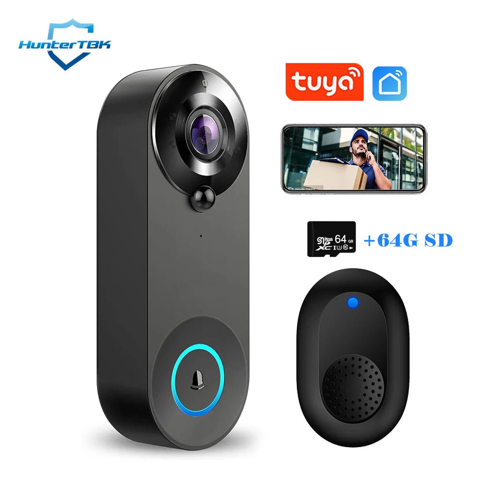 1080P Smart Video Doorbell with Motion Alerts & Night Vision