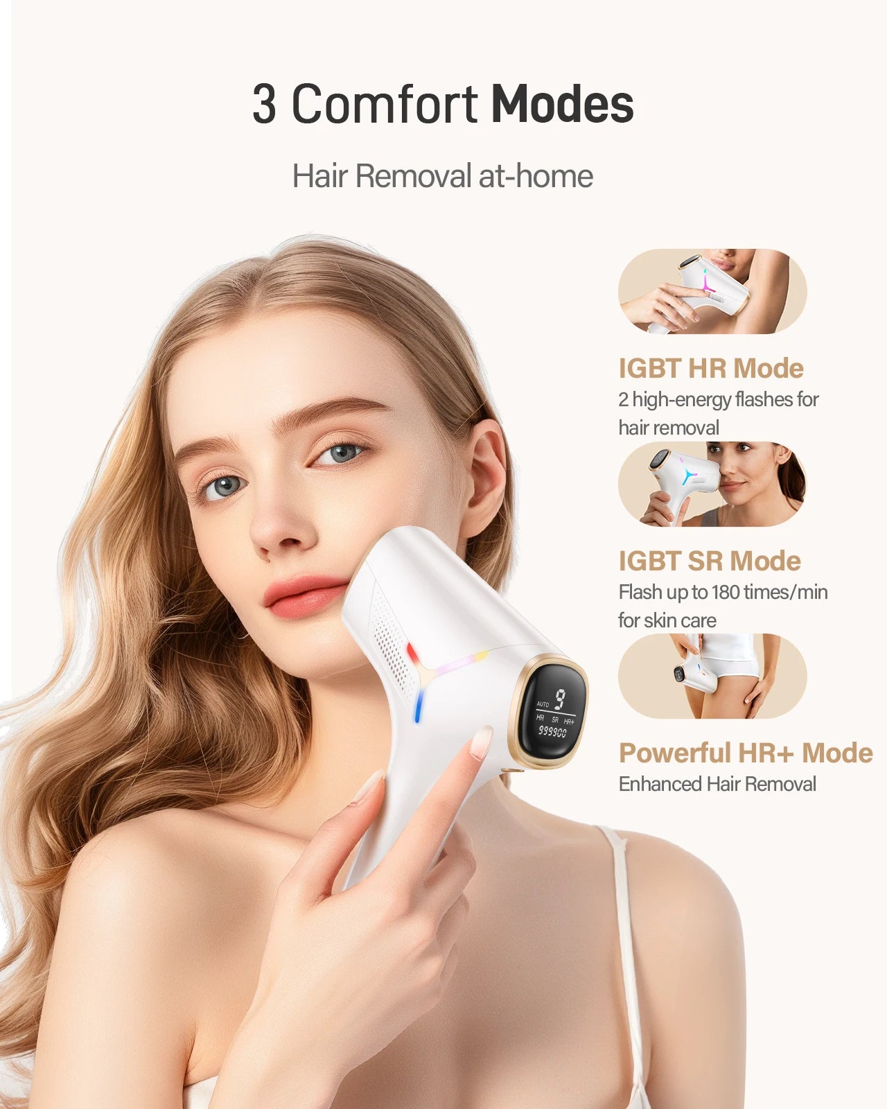 FLASHGLOW™ – Épilation laser à domicile (technologie IPL 4.0)