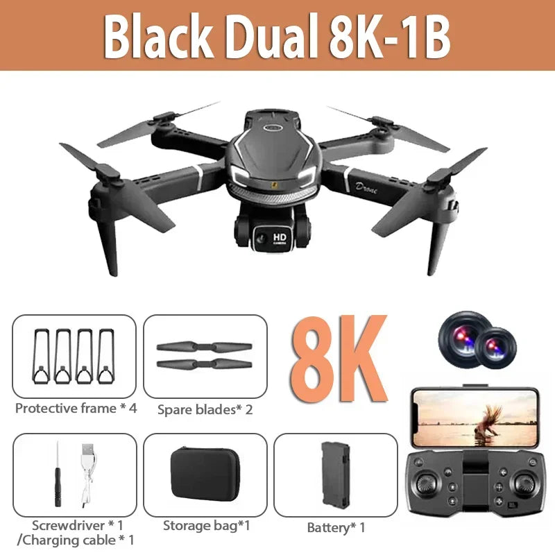 4K Dual Camera Drone Pro – Ultra HD, Estabilizador, Plegable y con Retorno Inteligente