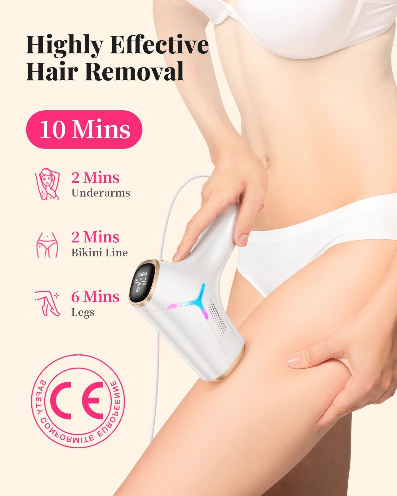 FLASHGLOW™ – Épilation laser à domicile (technologie IPL 4.0)