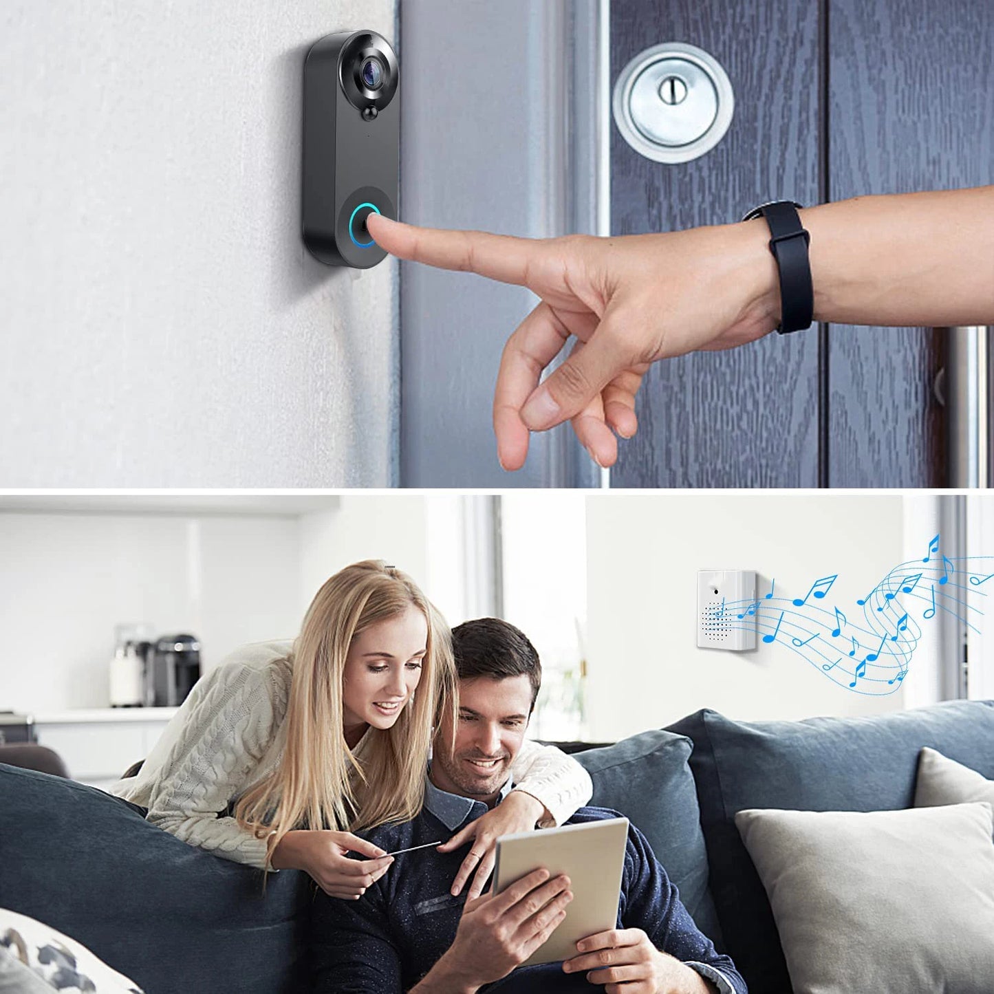 1080P Smart Video Doorbell with Motion Alerts & Night Vision