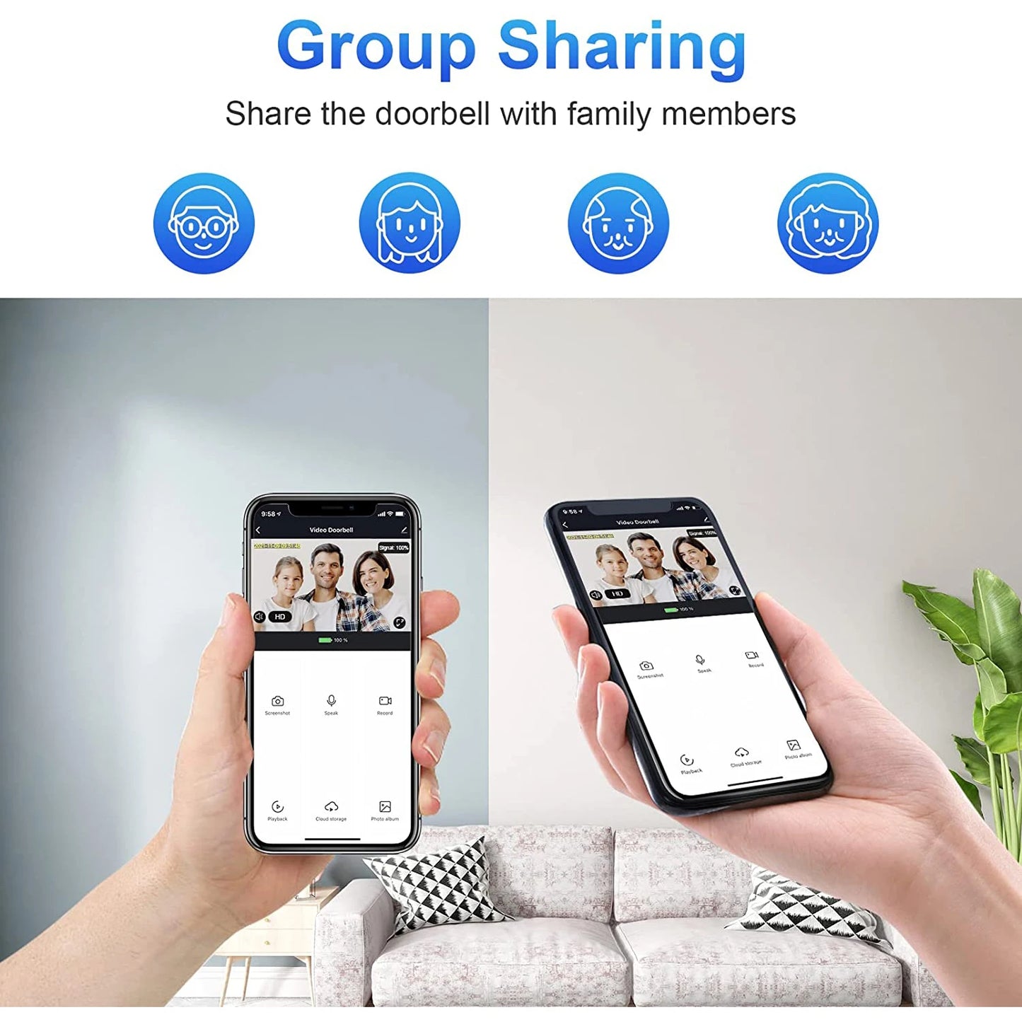 1080P Smart Video Doorbell with Motion Alerts & Night Vision