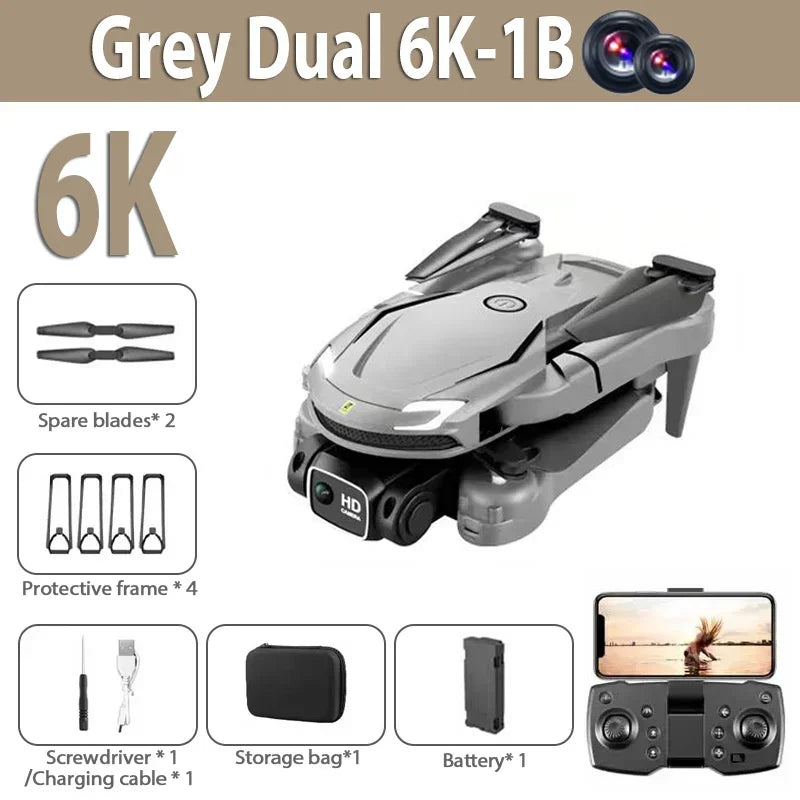 4K Dual Camera Drone Pro – Ultra HD, Estabilizador, Plegable y con Retorno Inteligente