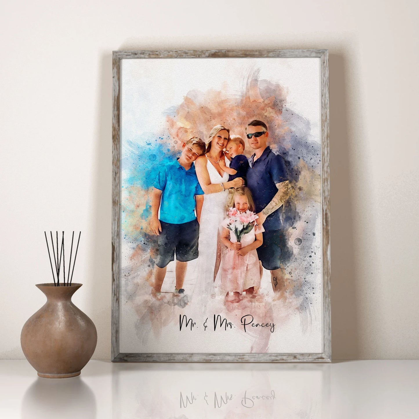 Poster Personalizado de Parejas o Familia - Hechas a Mano