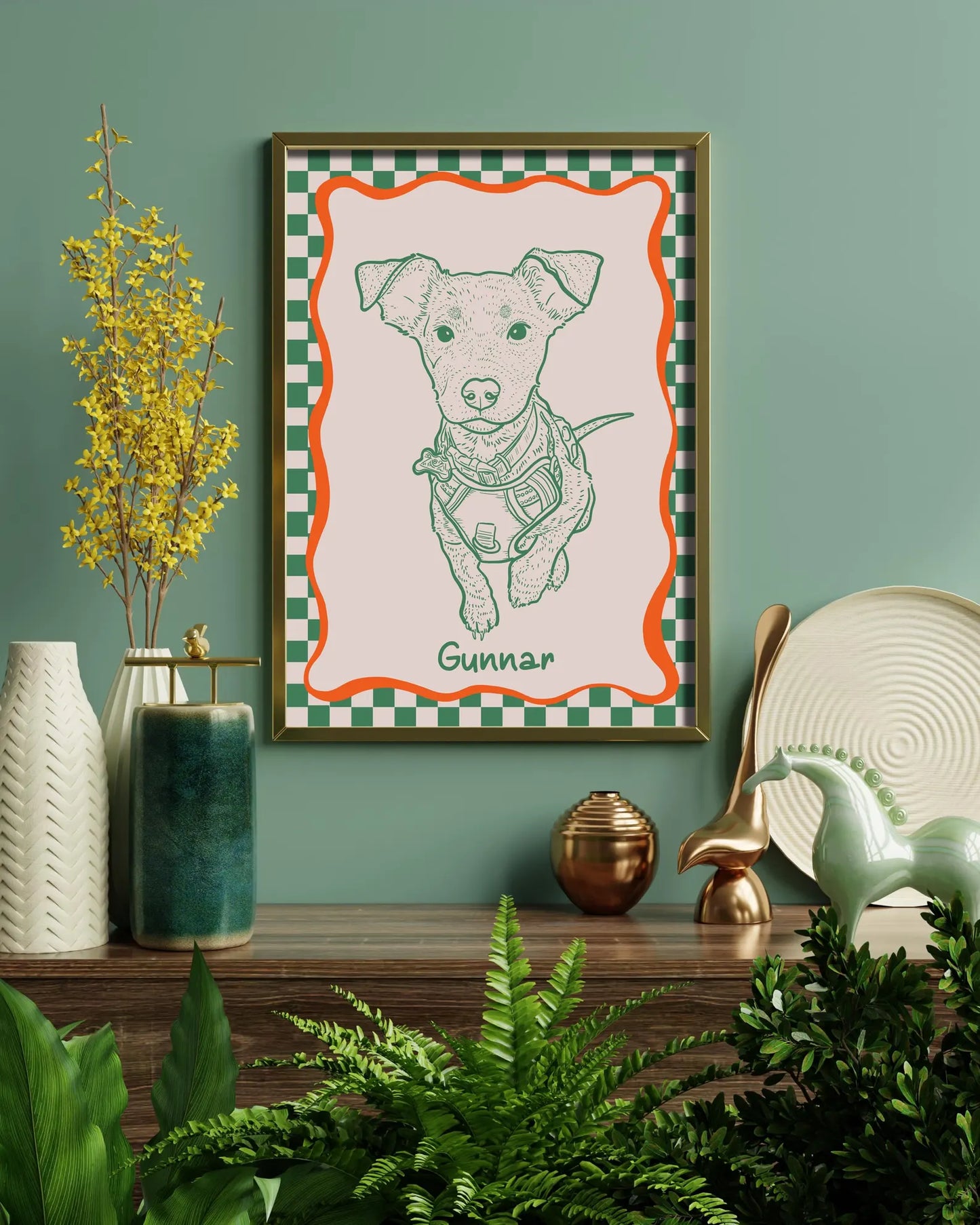 Custom Funky Pet Portrait - Hand made