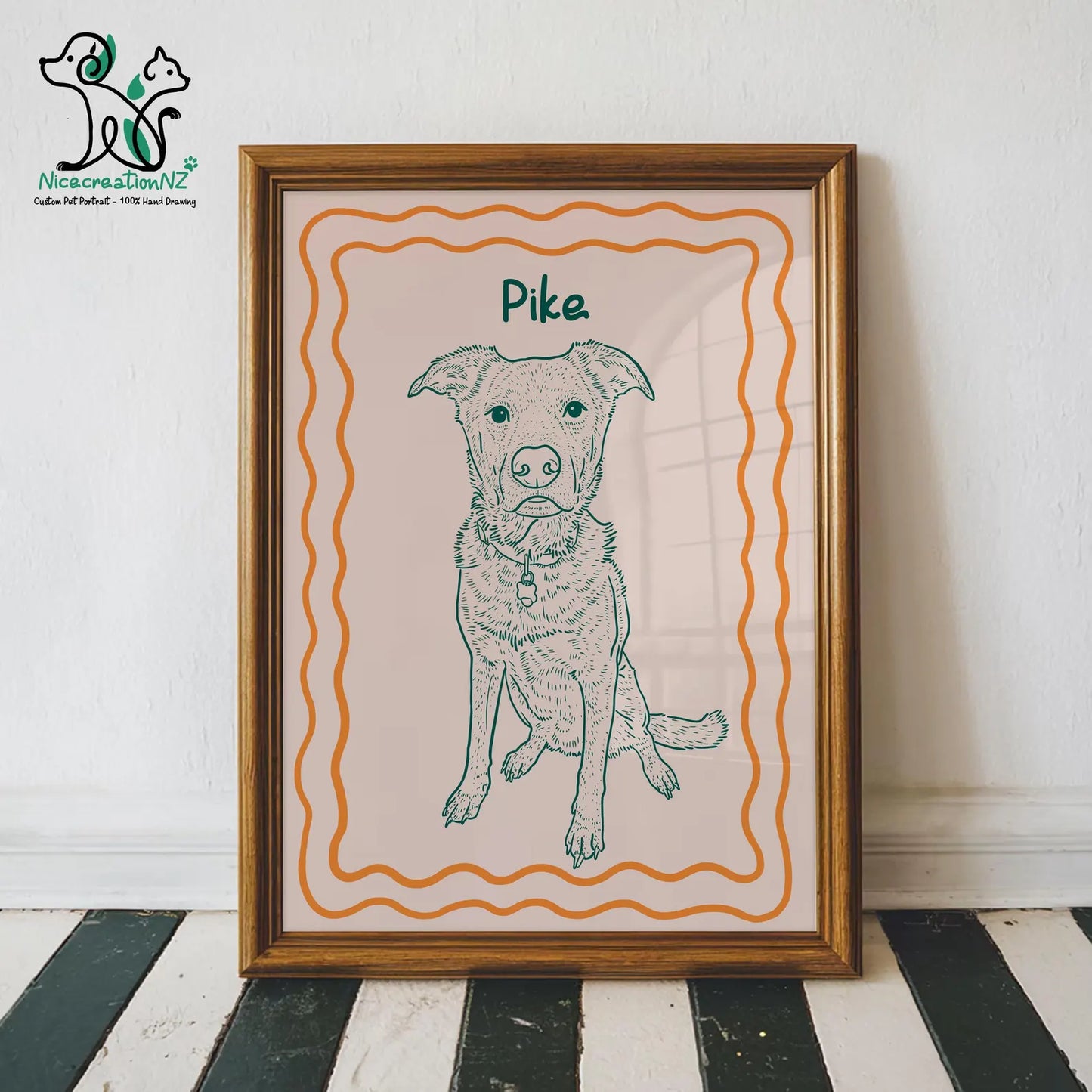 Custom Funky Pet Portrait - Hand made