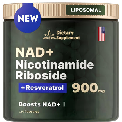 Supplement alternative - Liposomal Nicotinamide Riboside, Resveratrol, Quercetin - High-purity NR900-NAD+ Supplement - 80 capsules, the dietary vitamin chosen by all women for youthful Light Beige, Mother's Day gift to mother