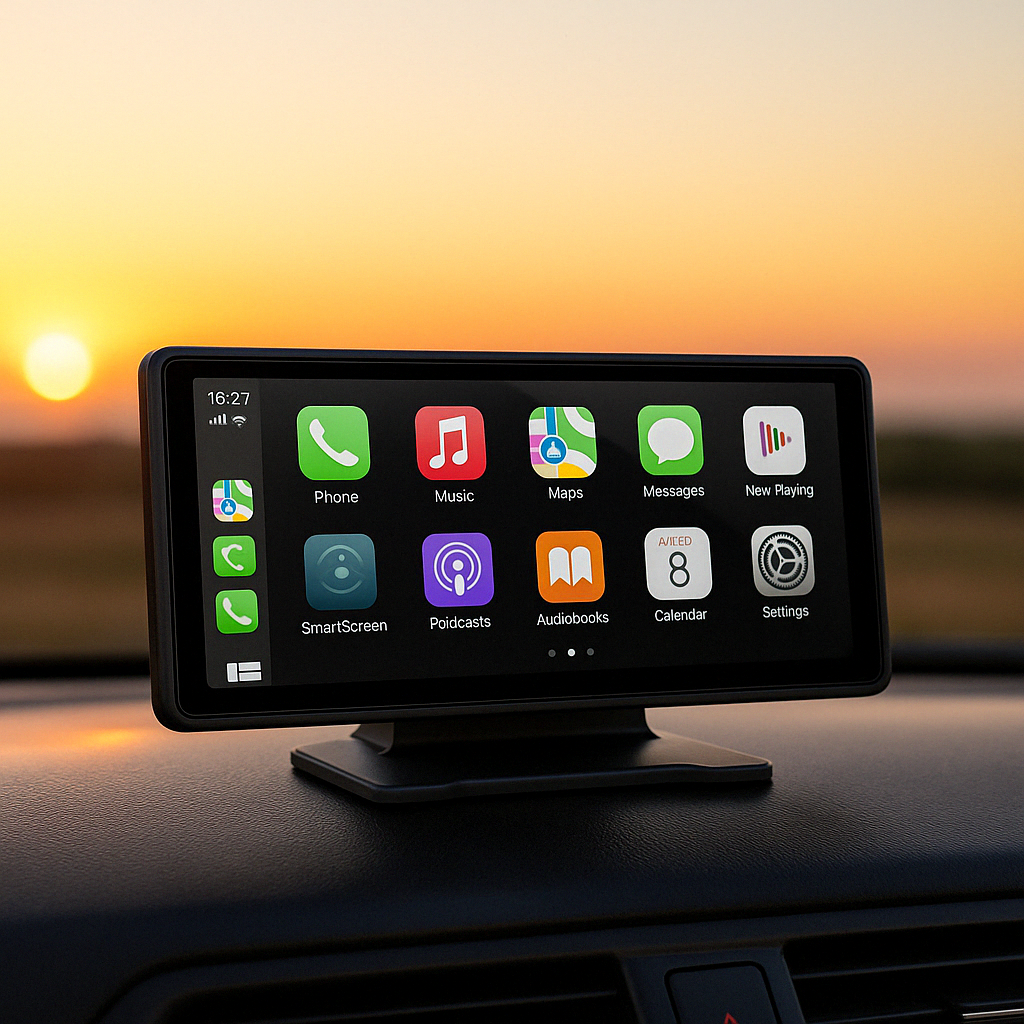Portable BT Touch Srceen Wireless Carplay Android Auto Car Radio for Apple Or Android Video