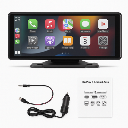 Portable BT Touch Srceen Wireless Carplay Android Auto Car Radio for Apple Or Android Video