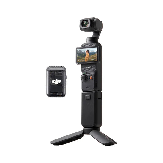 DJI Osmo Pocket 3 Creator Combo, cámara de vlogging con CMOS de 1 pulgada, video 4K/120fps, estabilización de 3 ejes, seguimiento de rostro/objeto, enfoque rápido, micrófono incluido para sonido