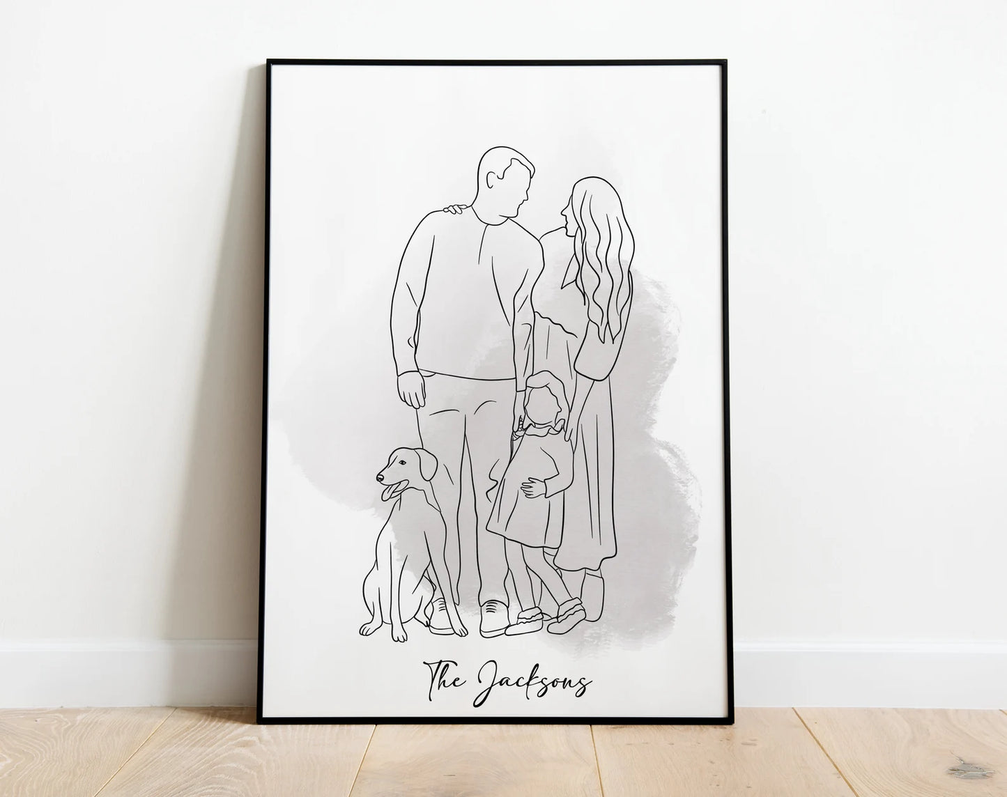 Family &Couple Personalized Silhouette portrait - Hand made