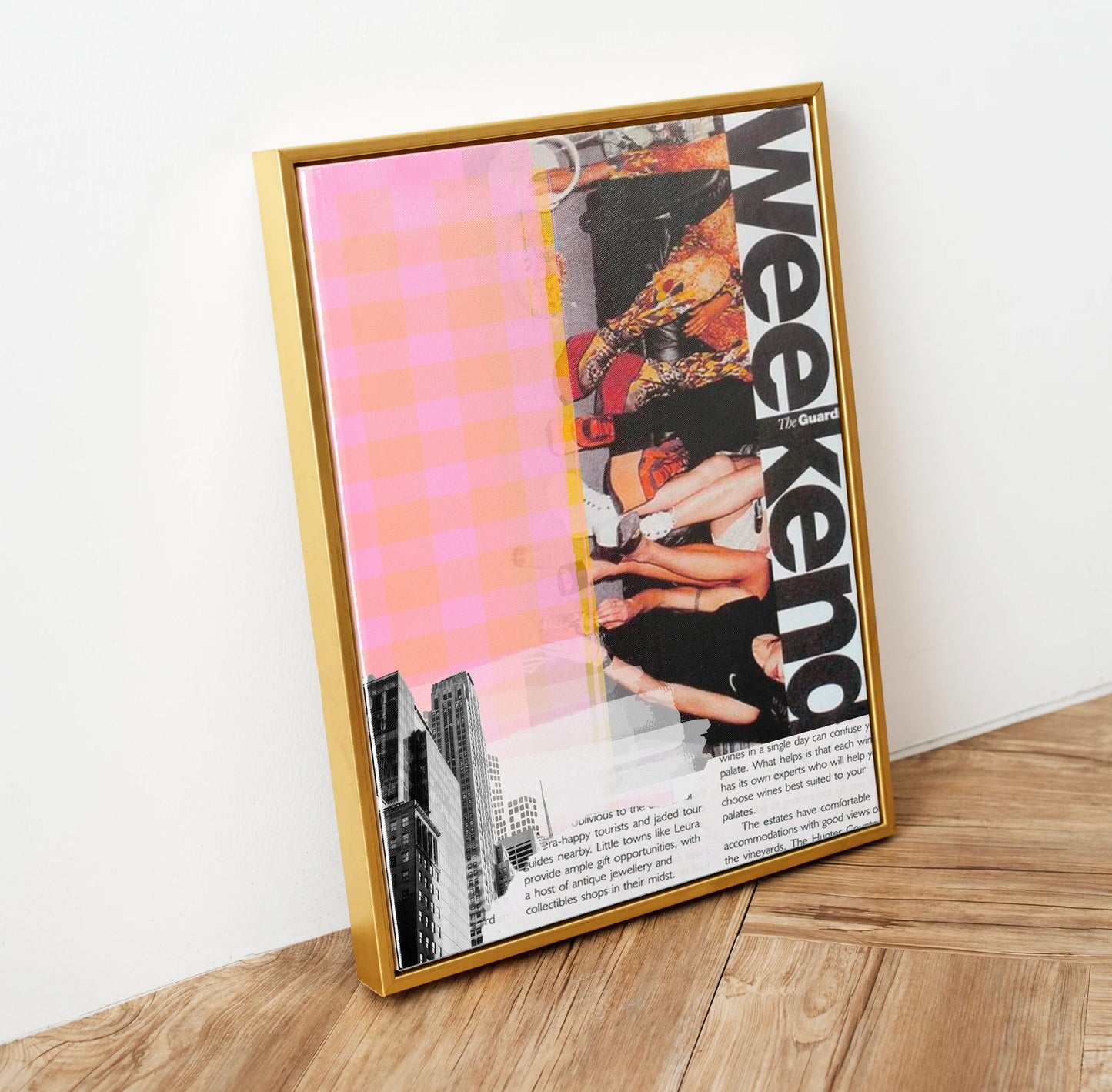 New York City Retro Art Print - Hand made