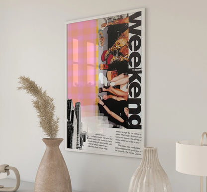 New York City Retro Art Print - Hand made