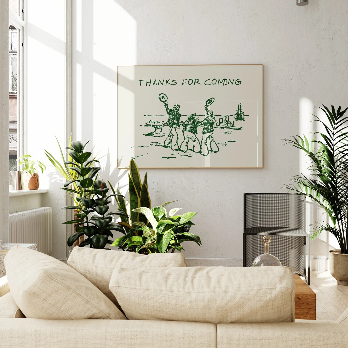 Thanks For Coming Print Vintage - Hand made
