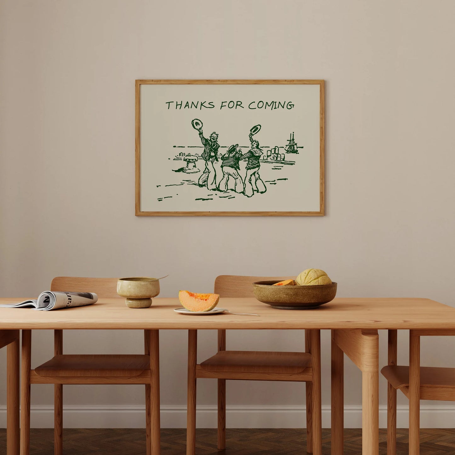 Thanks For Coming Print Vintage - Hand made