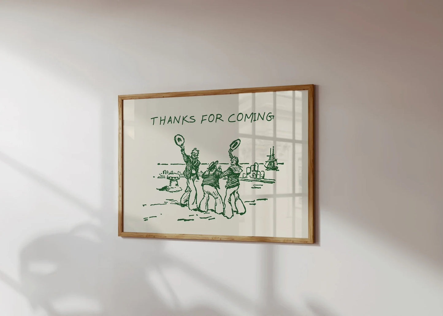 Thanks For Coming Print Vintage - Hand made