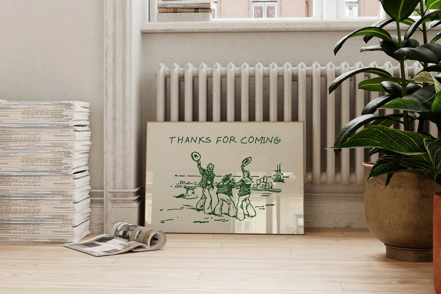 Thanks For Coming Print Vintage - Hand made