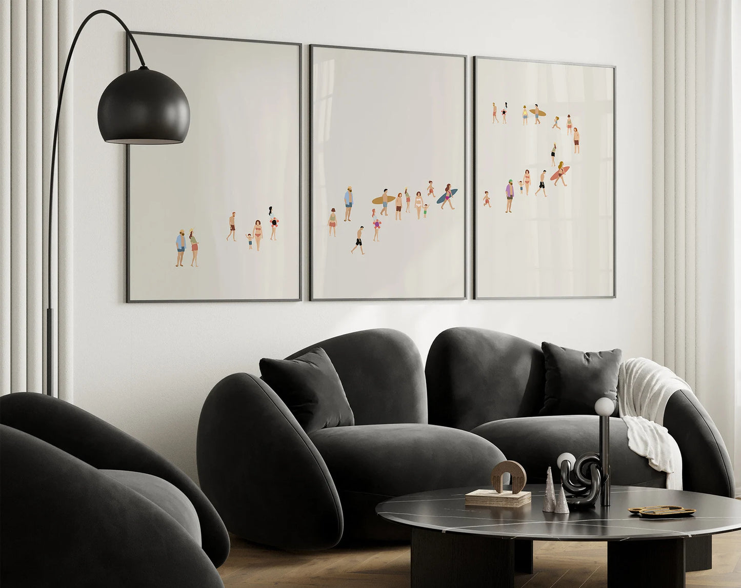 Summer Print | Wall Art Set Set of 3 Prints - Hand made