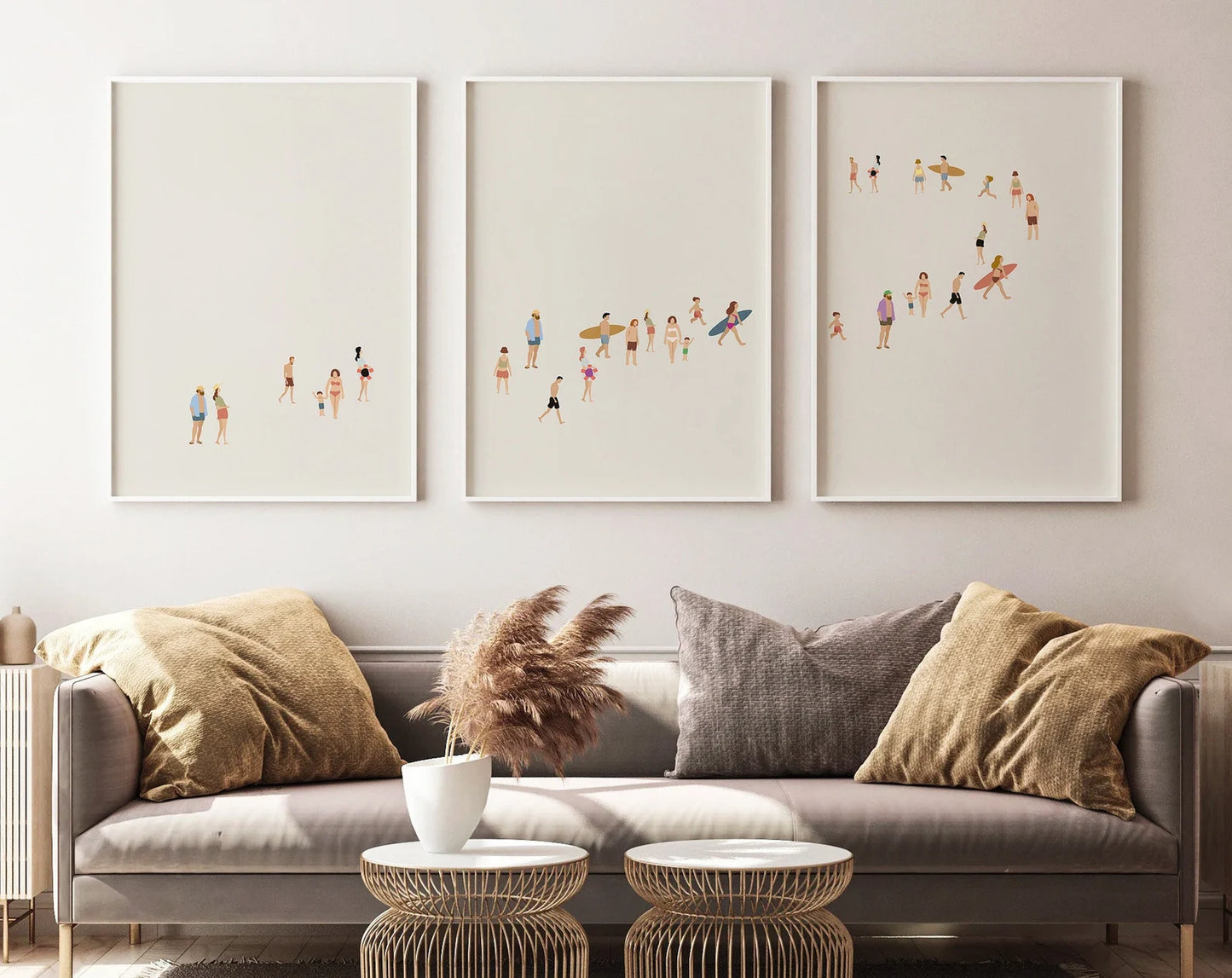 Summer Print | Wall Art Set Set of 3 Prints - Hand made