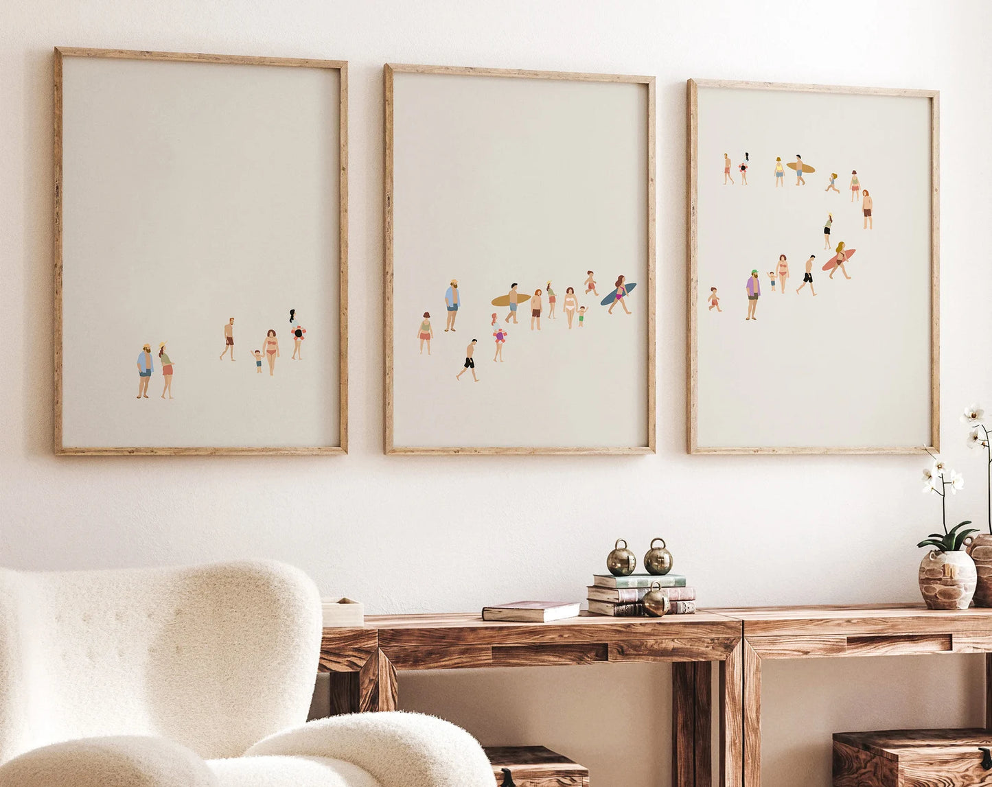 Summer Print | Wall Art Set Set of 3 Prints - Hand made