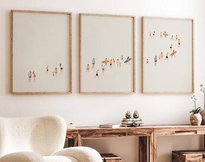 Summer Print | Wall Art Set Set of 3 Prints - Hand made