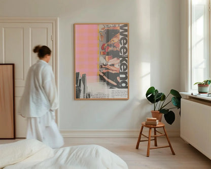 New York City Retro Art Print - Hand made