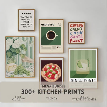 Kitchen Print Set of 300+ Prints - Hand made